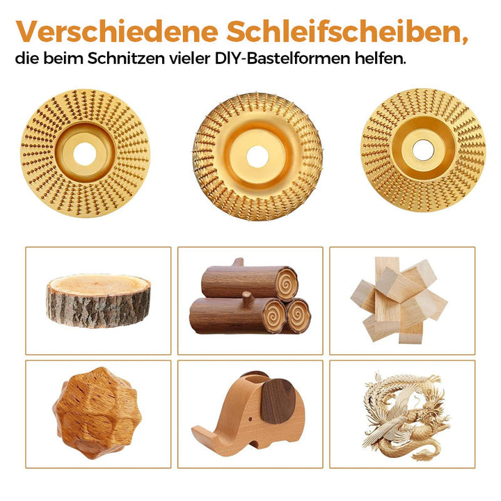 Houtslijpschijf Set (3-delig) – Professioneel Frezen, Schuren & Vormen
