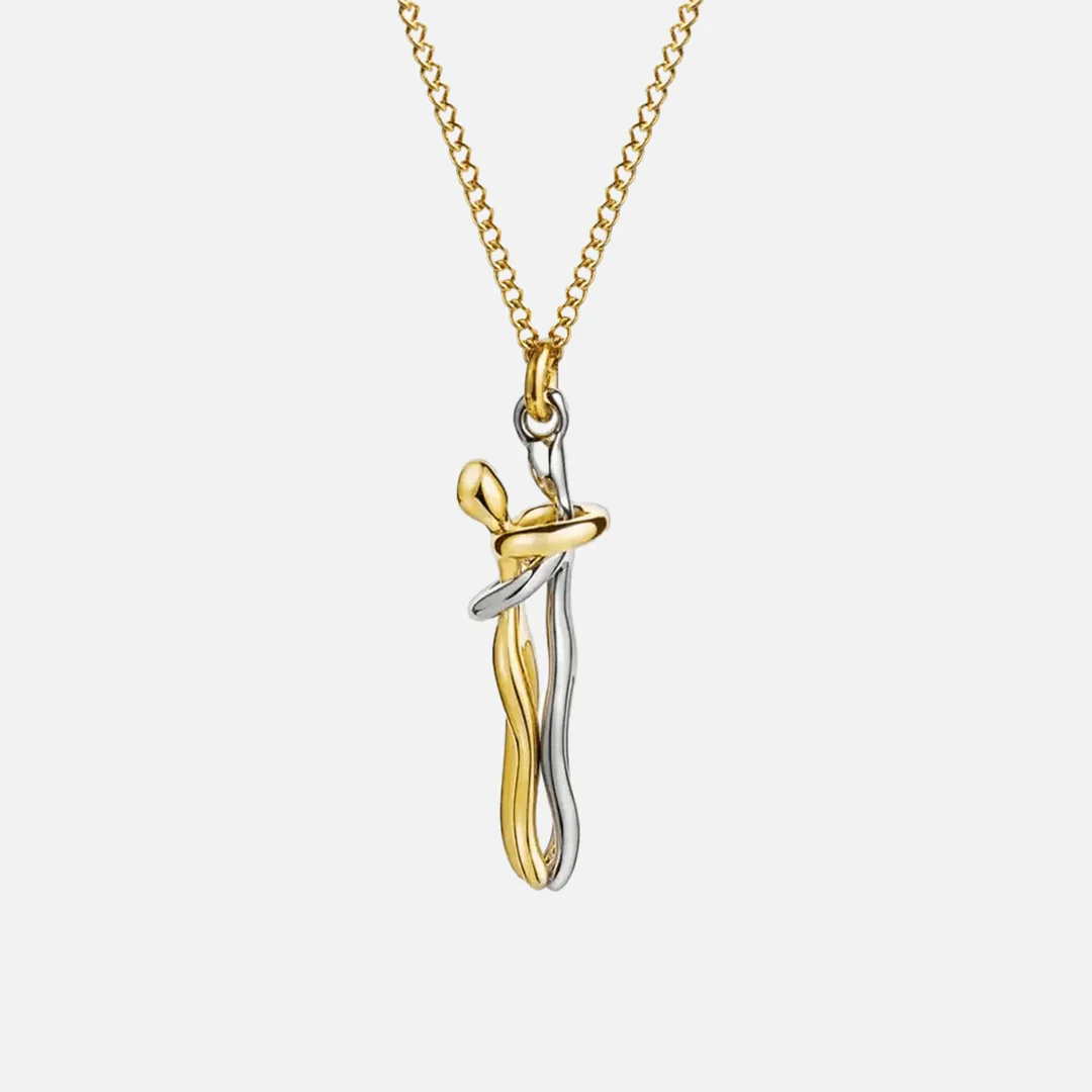 💞 “Omhelzing van de Ziel” – Symbolische Goud-Zilveren Ketting