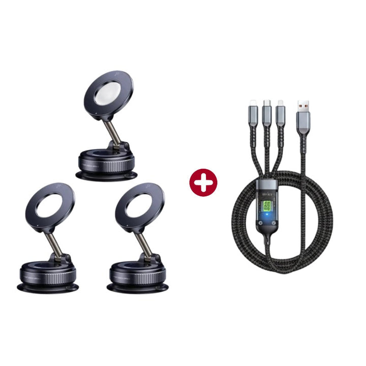 360° Magnetische Auto Telefoonhouder – Ultra Sterke Vacuüm Bevestiging