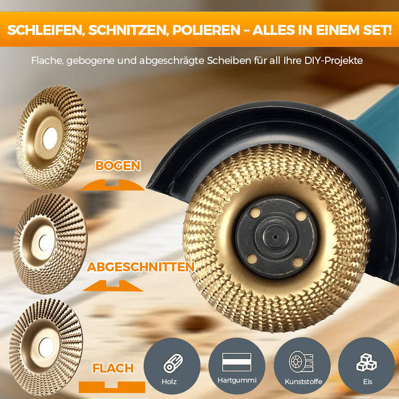 Houtslijpschijf Set (3-delig) – Professioneel Frezen, Schuren & Vormen