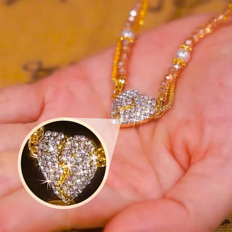 Magnetische ketting met een paar gescheiden harten