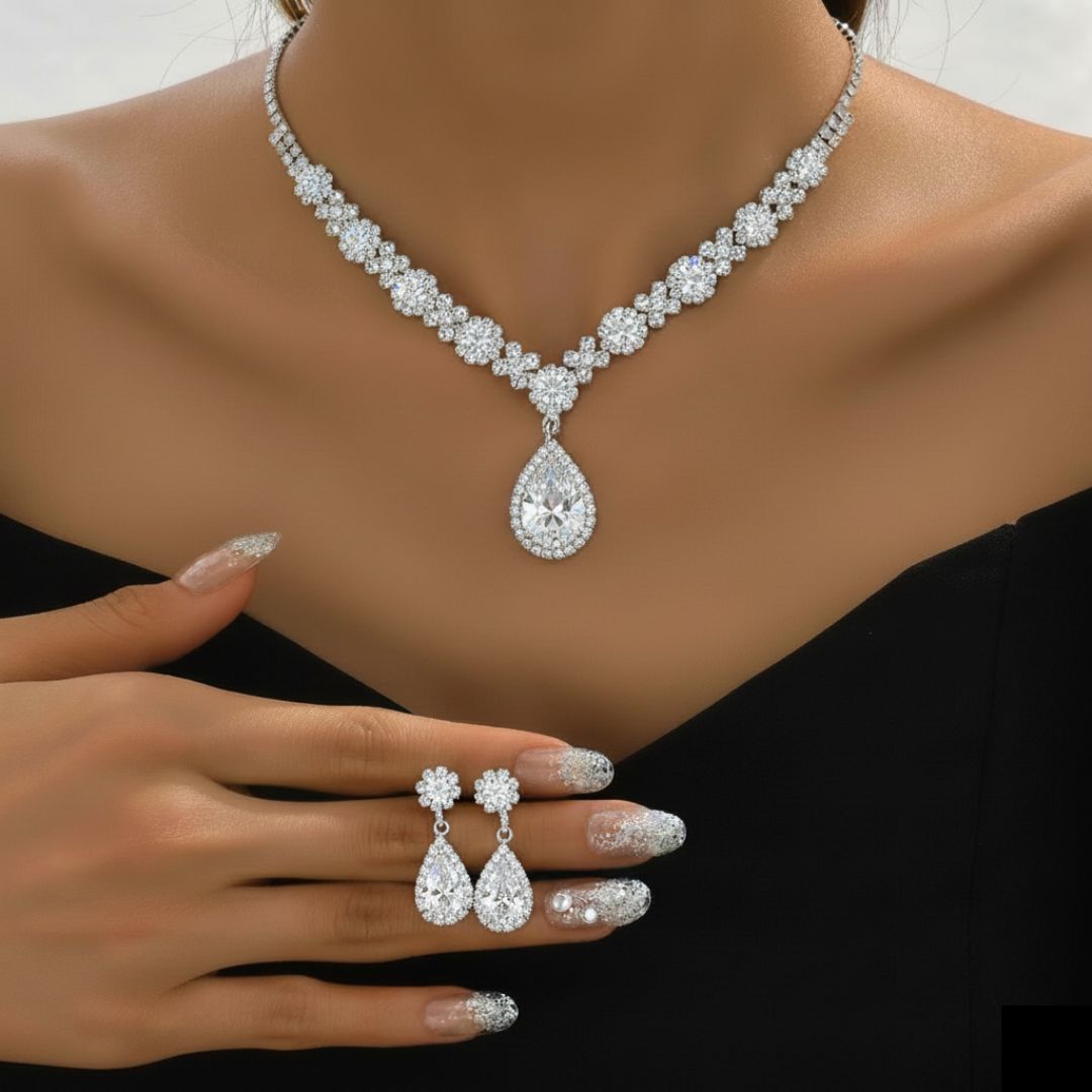 Aurélia™ | Elegante sieradenset – ketting en oorbellen