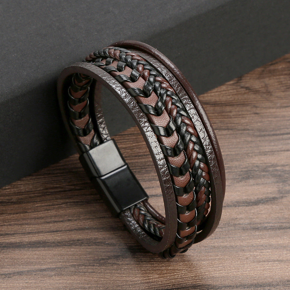 Leren herenarmband – stoer, stijlvol en tijdloos (1+1 Gratis)