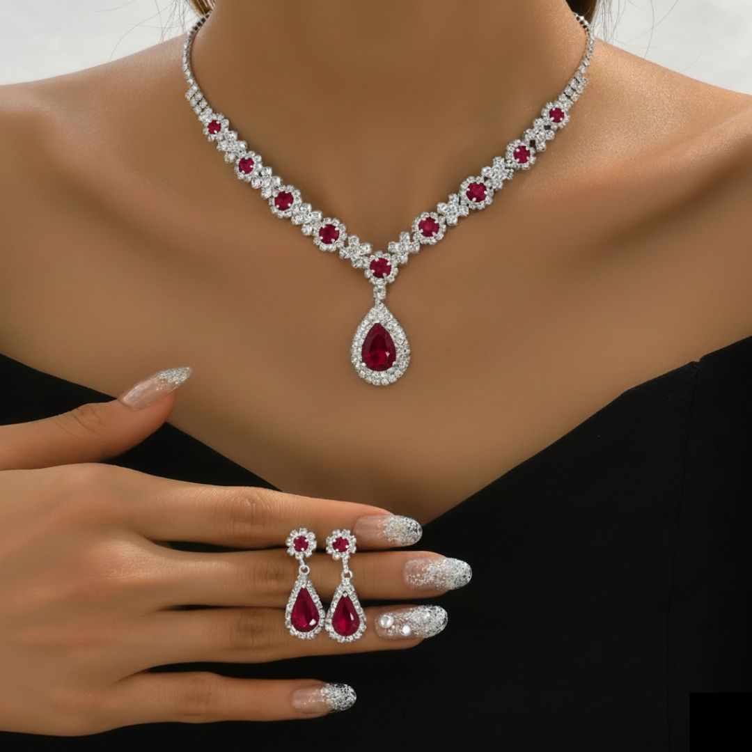Aurélia™ | Elegante sieradenset – ketting en oorbellen