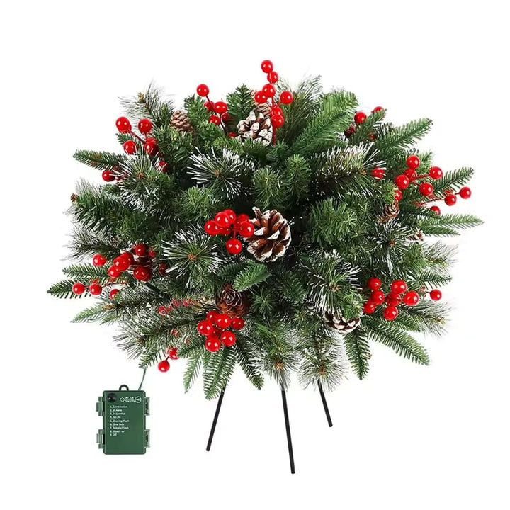 🎄 GlowLeaf™ Lichtgevende Kerstkrans – voor Pot & Decoratie
