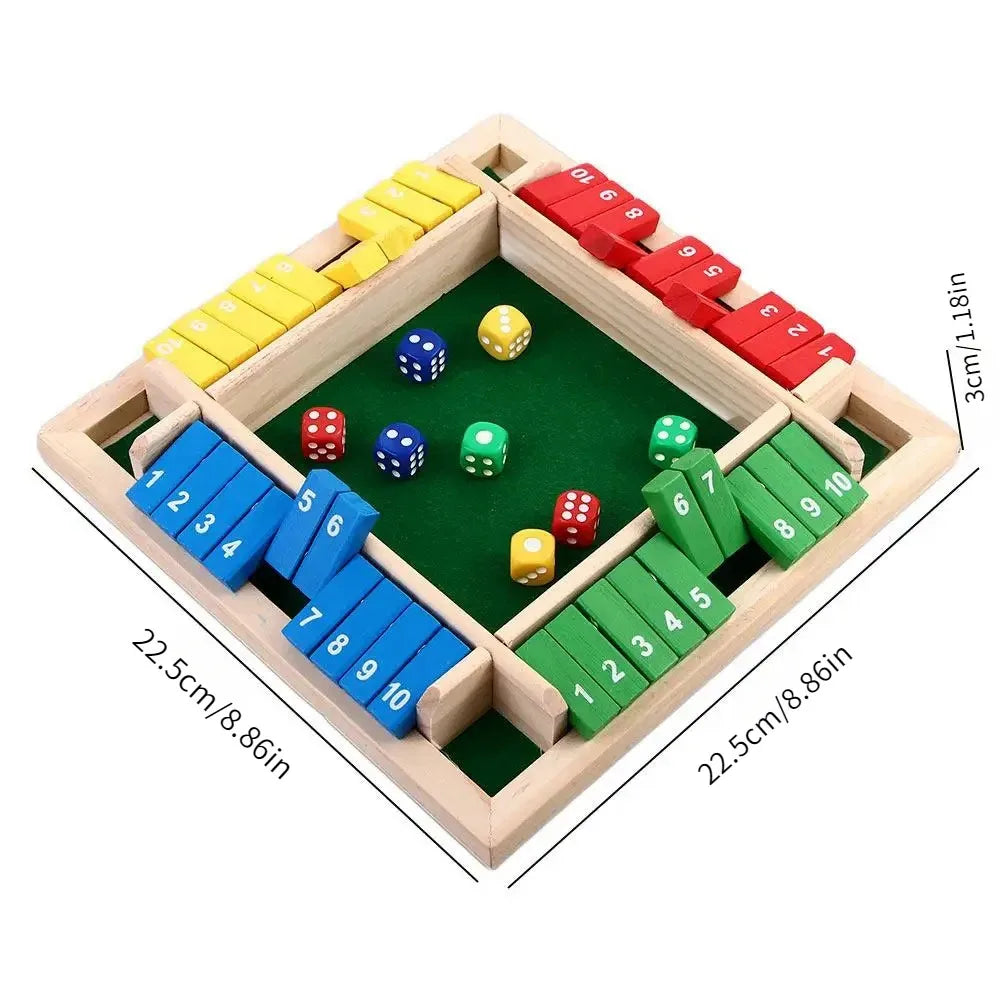 Shut The Box familiespel – Set voor 4 spelers