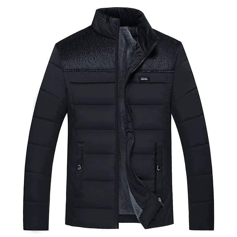 Heren winterjas met warme fleecevoering – Klassiek & stijlvol