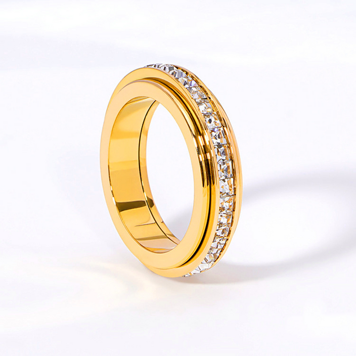 Luxe Stalen Draaibare Spinner Ring – Stijlvol Design & Ontspannende Functie